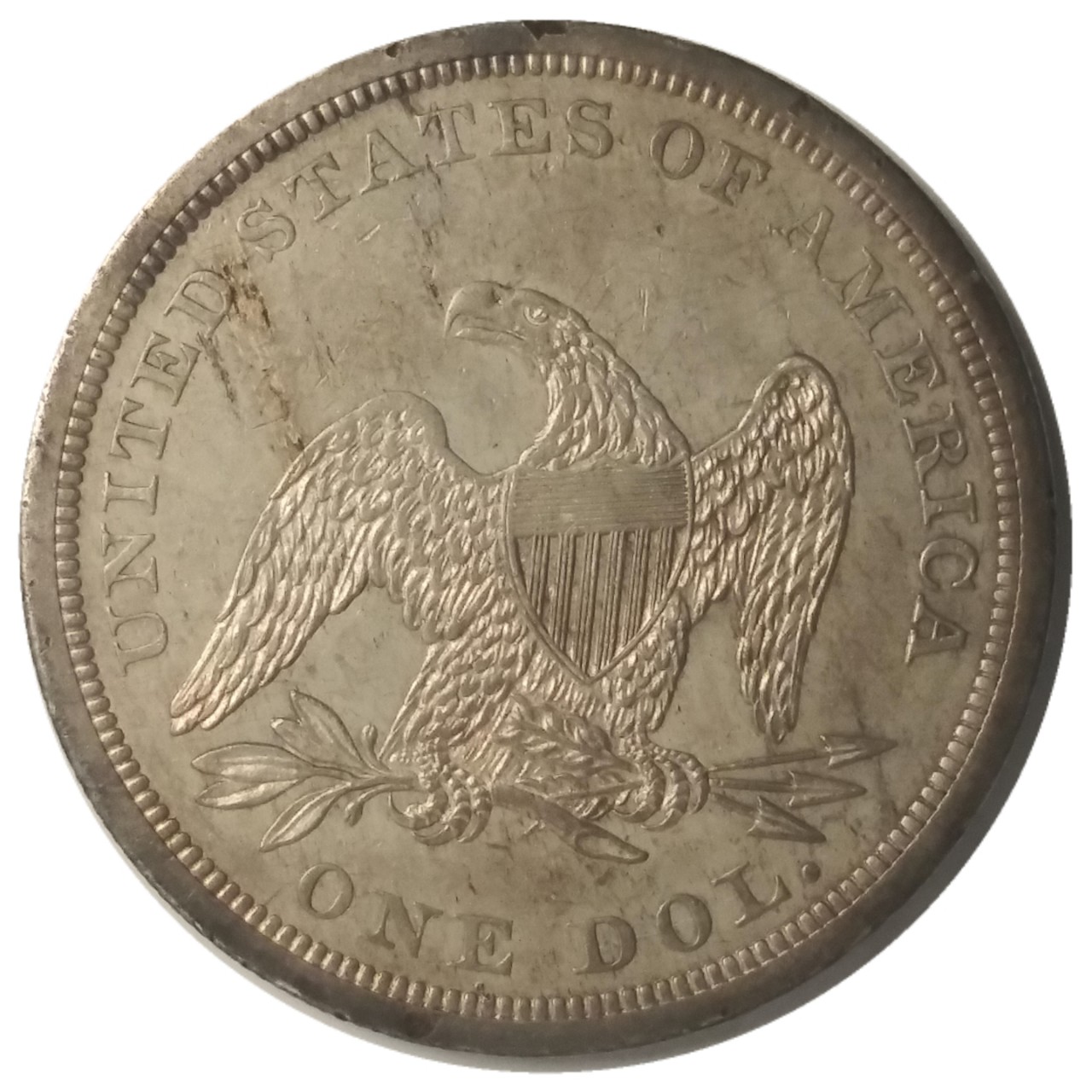 1841-$1-Liberty-Seated-Silver-Dollar-Oc-3-Die-Pair-R2